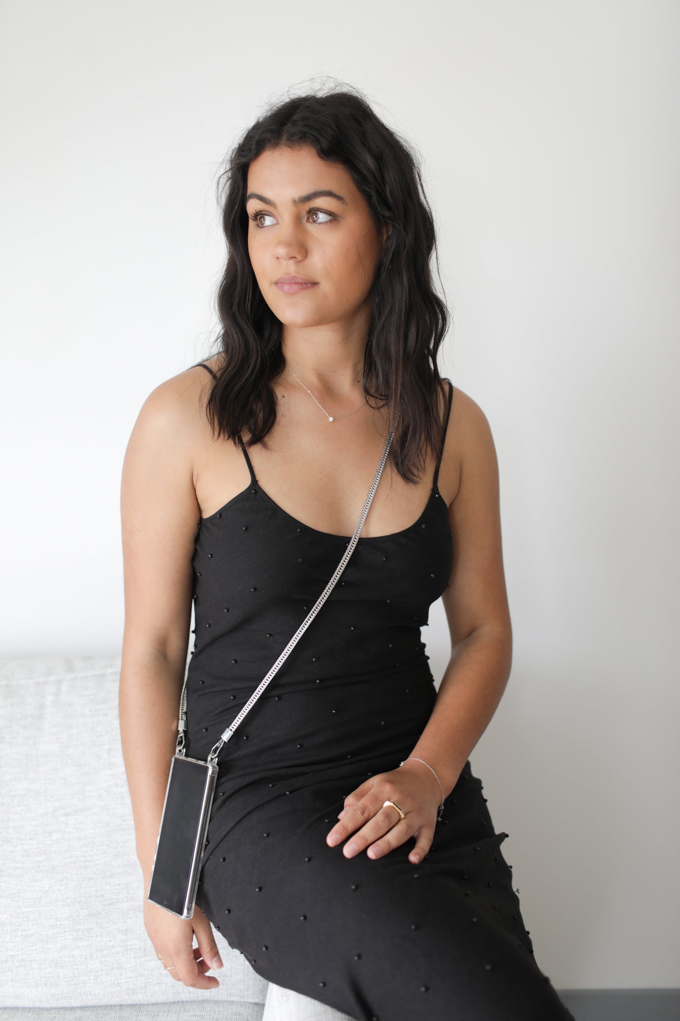 Cleopatra_silver_snake_crossbody_phone_and_bag_chain_with_yena_iphone_samsung_case