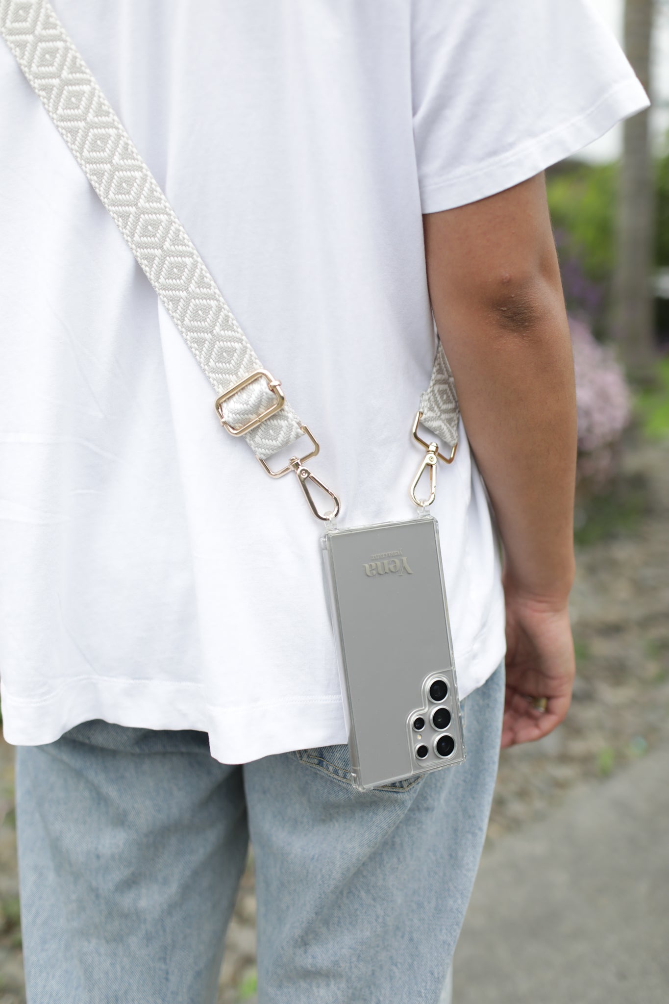 Ivory Blizzard woven strap
