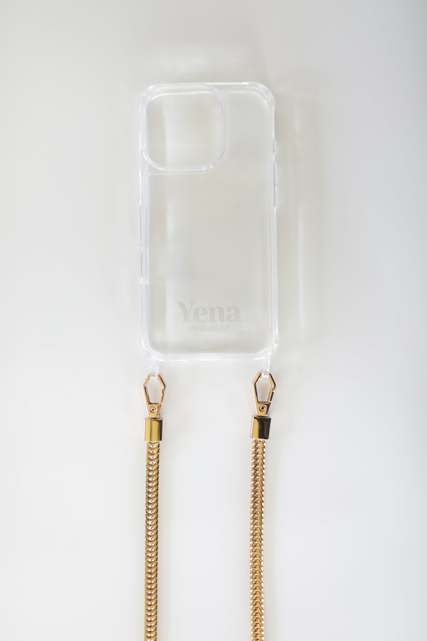 Cleopatra gold snake phone chain with yena iphone case