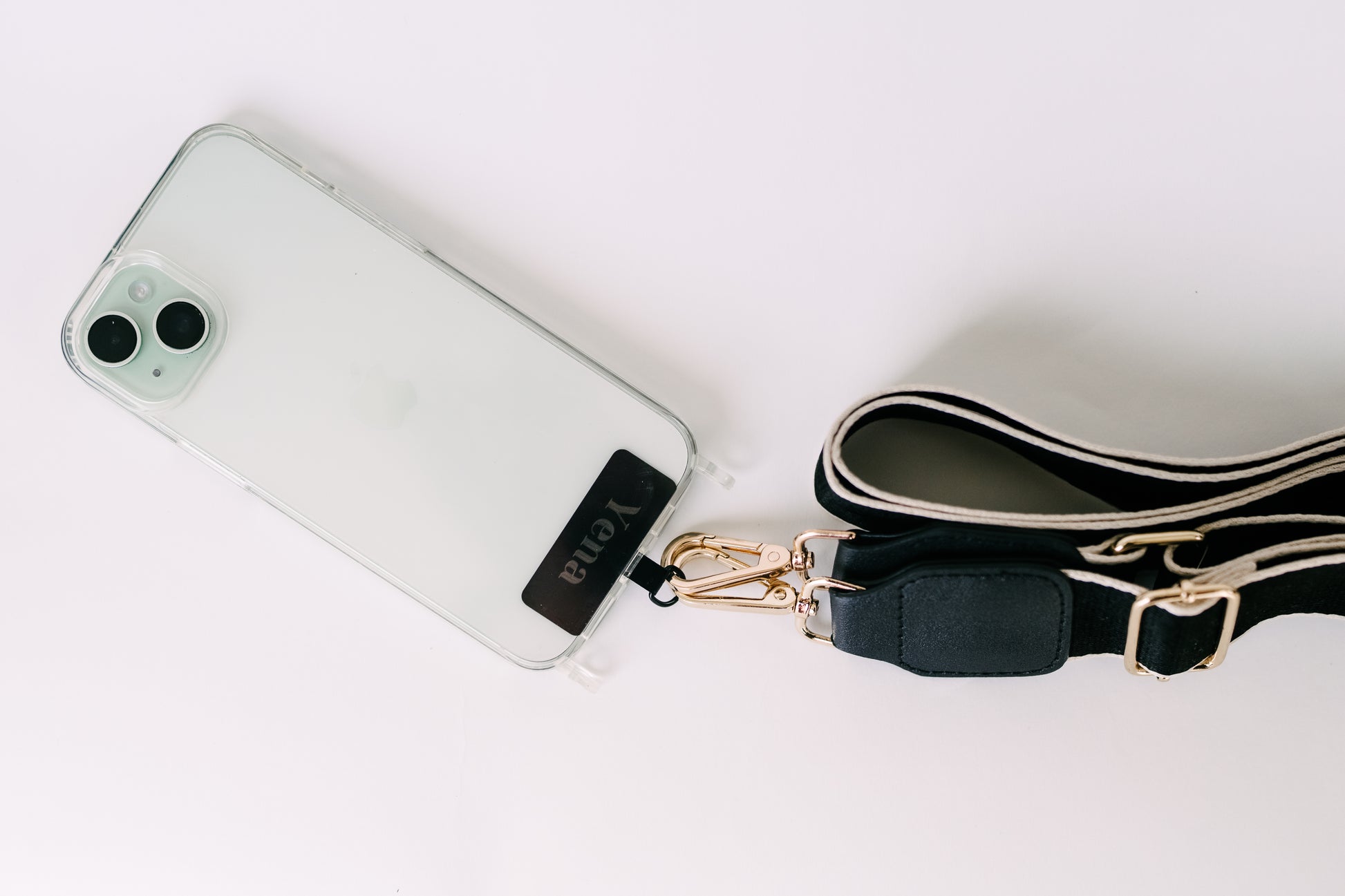 Phone tab with woven strap back view