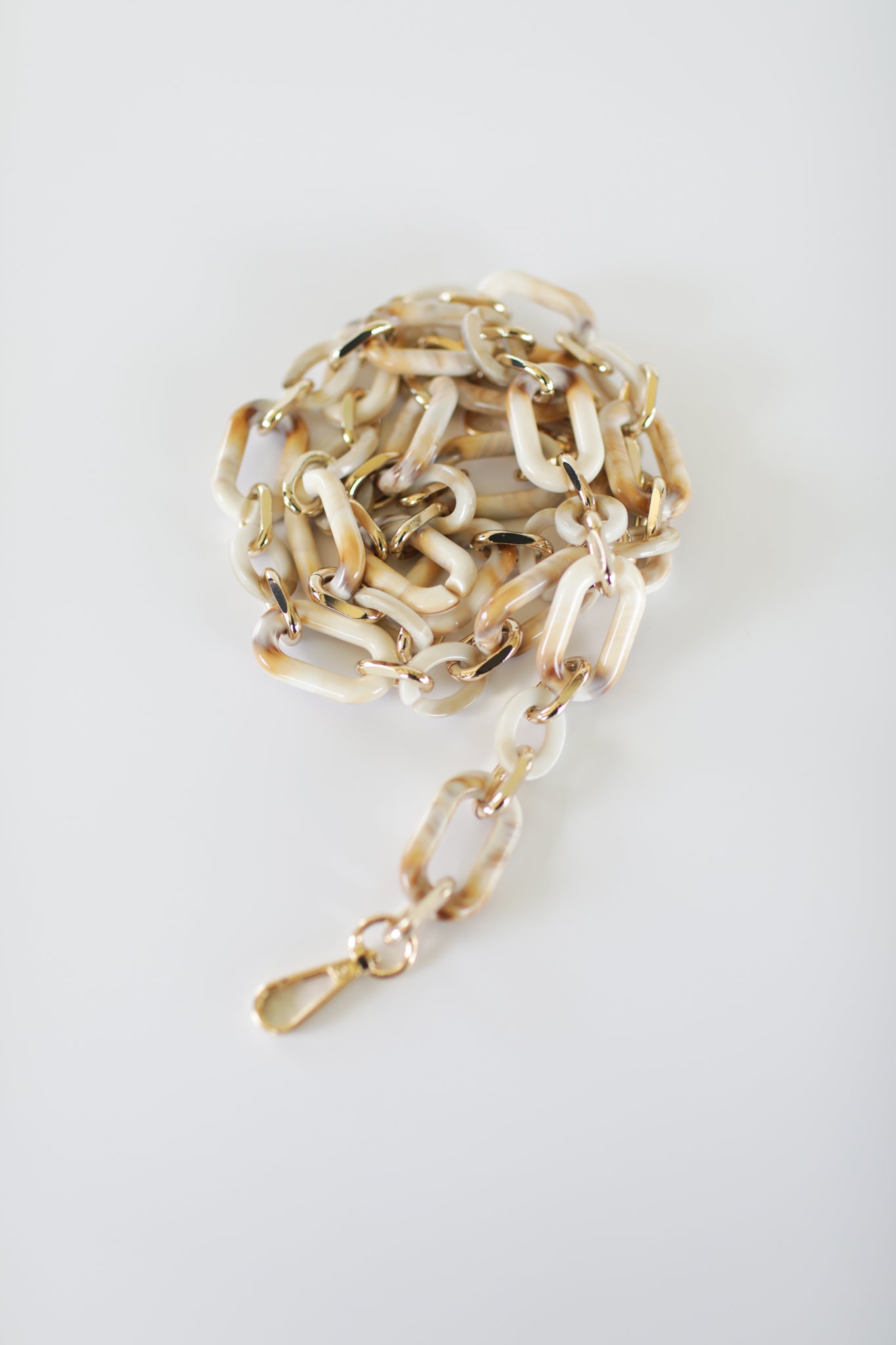 Selene Creamy Caramel and Gold Phone  and bag crossbody link chain